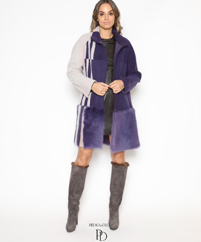 Abrigo Doble Faz Piel Vuelta Reversible Mujer reversible Lateria 1
