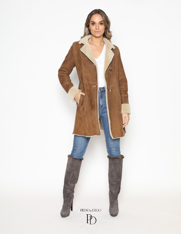 Abrigo Piel De Cordero Piel Vuelta F04 Piedad De Diego